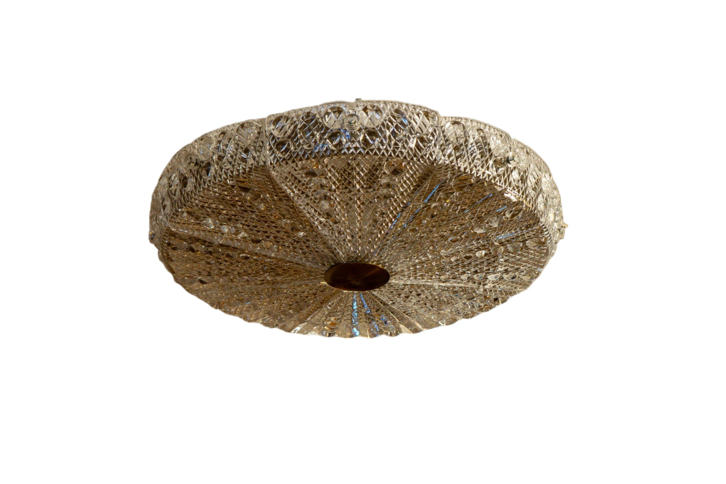 Orrefors Glass Ceiling Fixture, Sweden 1950