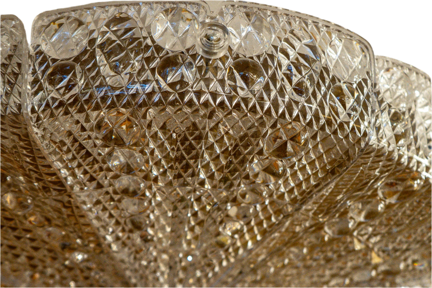 Orrefors Glass Ceiling Fixture, Sweden 1950