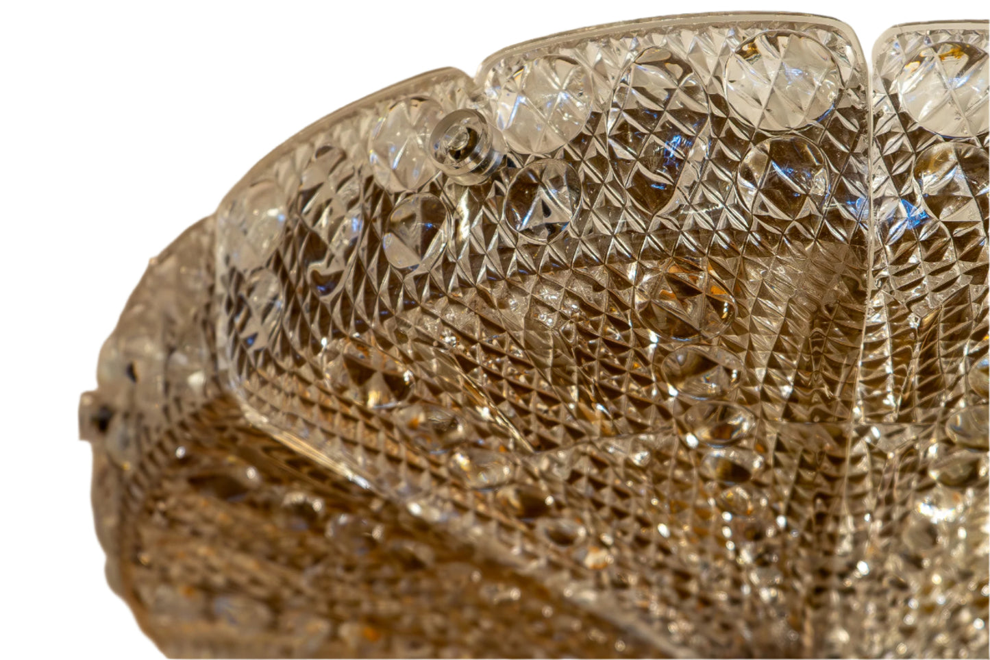 Orrefors Glass Ceiling Fixture, Sweden 1950