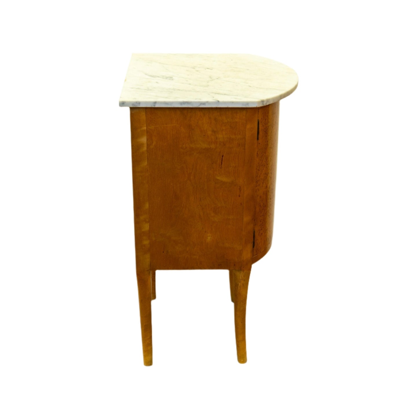 Jugendstil Burled Birch Nightstand, Sweden 1900