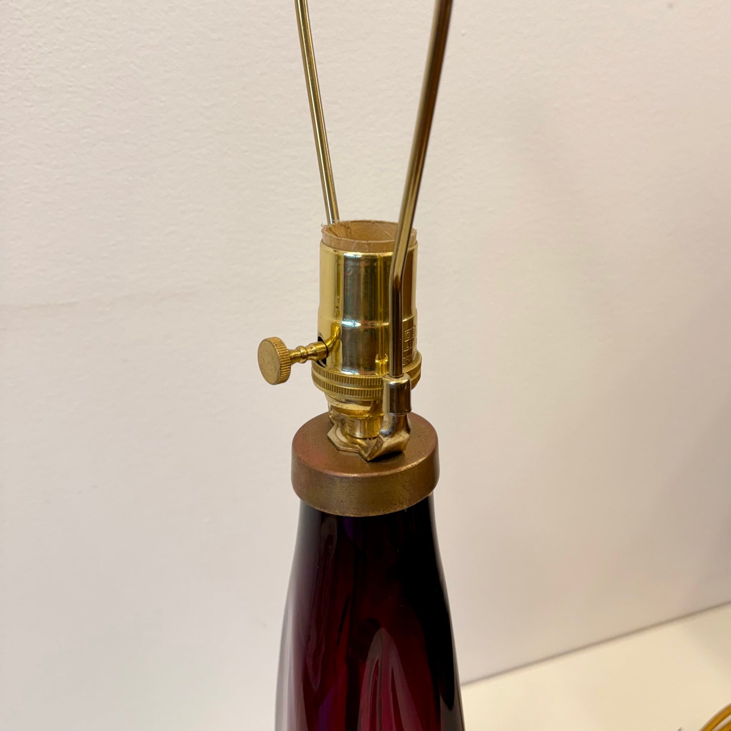 Orrefors Red Glass Bedside Lamp