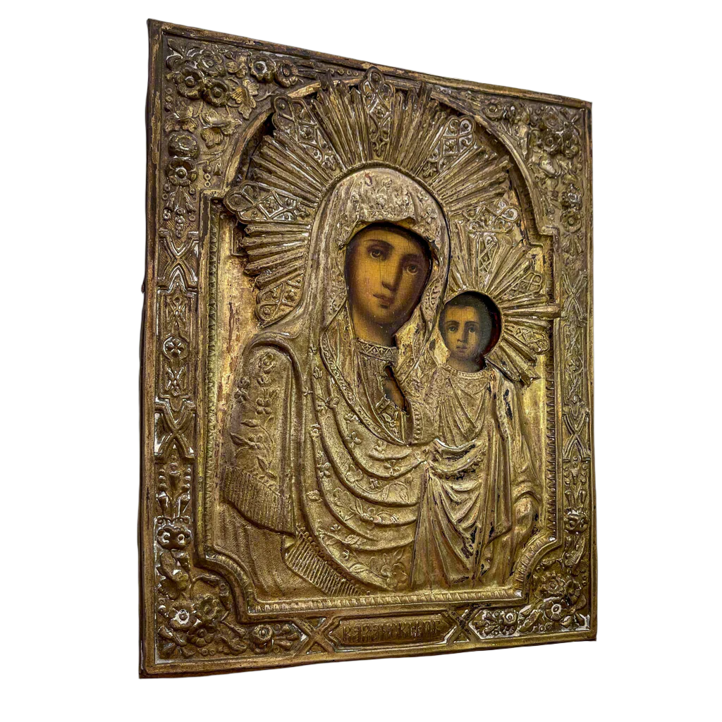 19th Century Russian Icon, Our Lady of Kazan