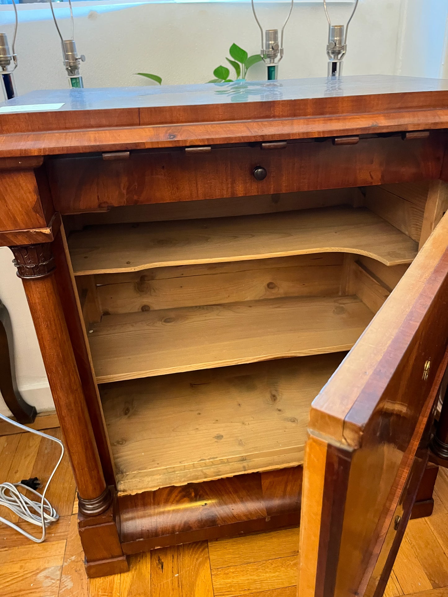 Biedermeier Console in Mahogany