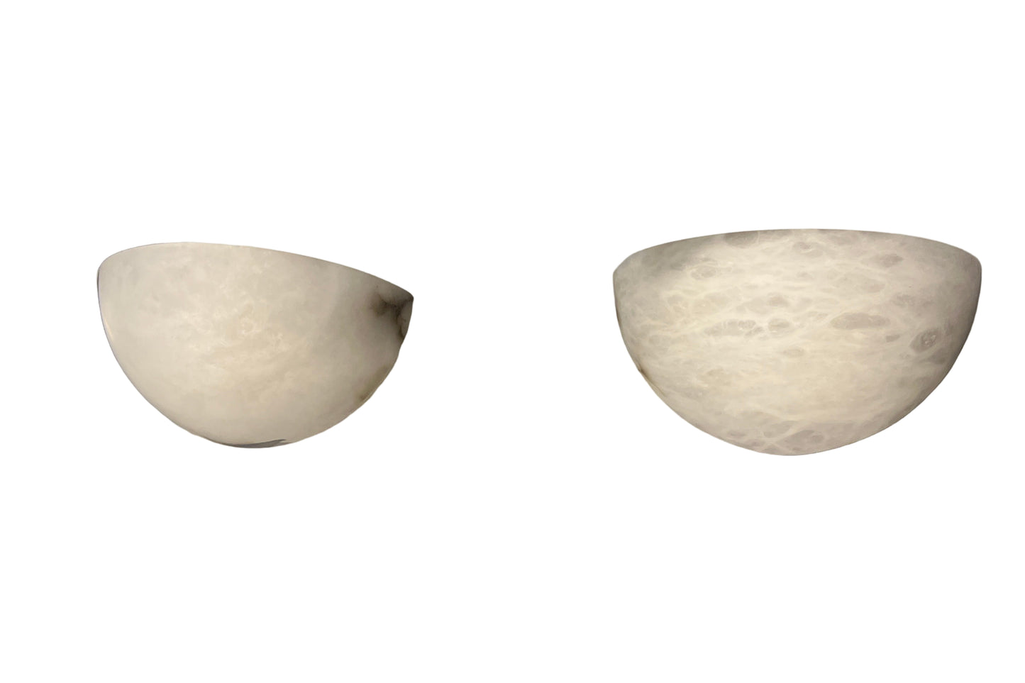 Art Deco Demilune Alabaster Sconces