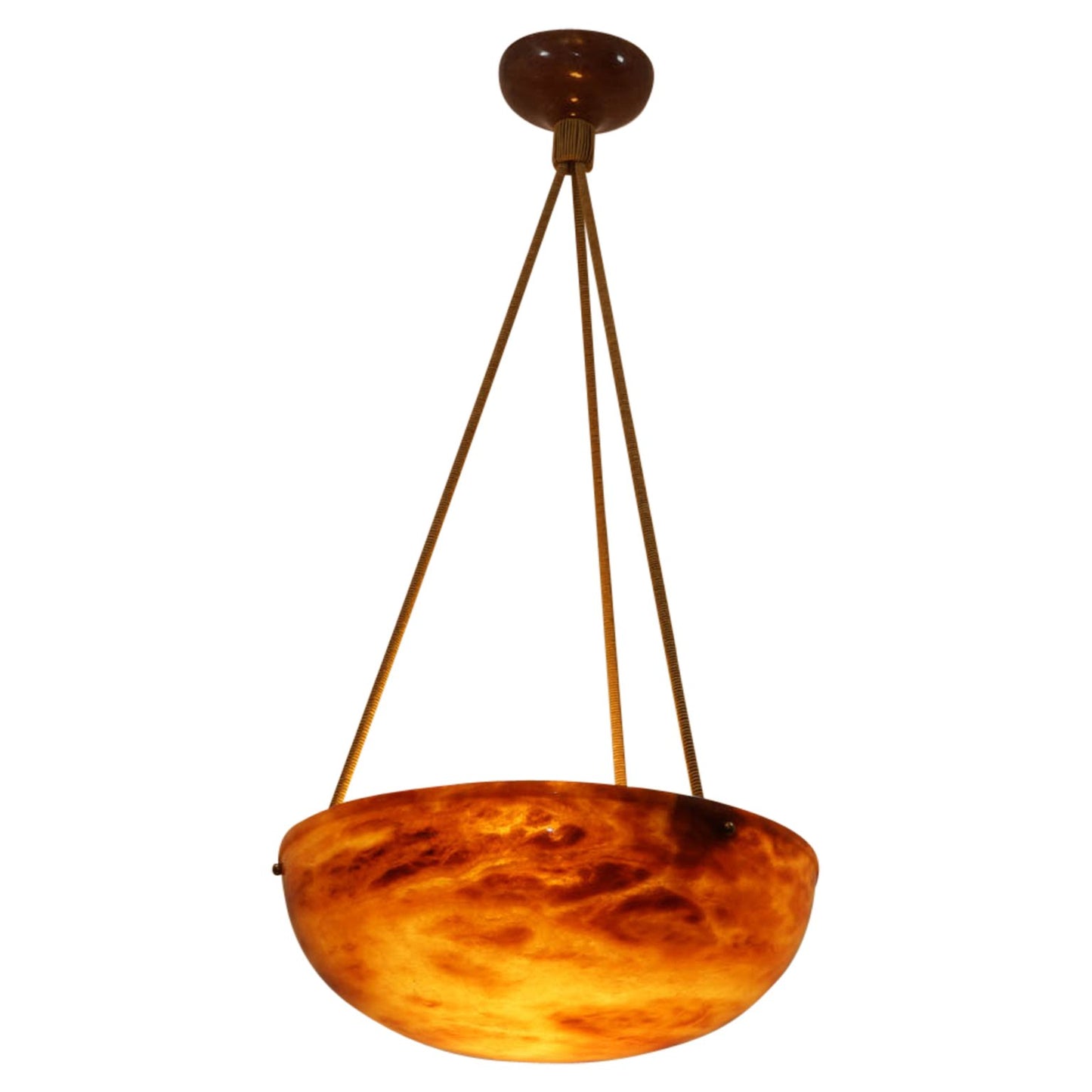 Alabaster Light Fixture, Sweden 1920