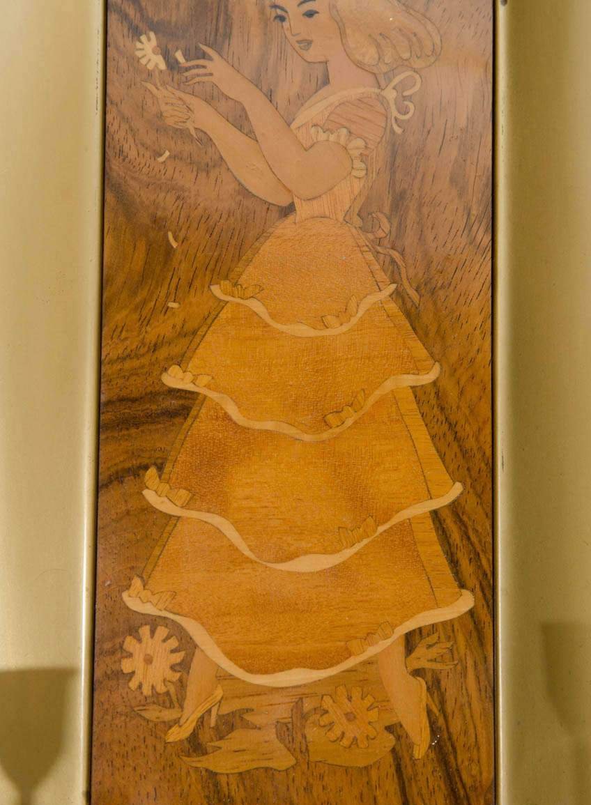 Mjolby Intarsia Sconces, Sweden 1925