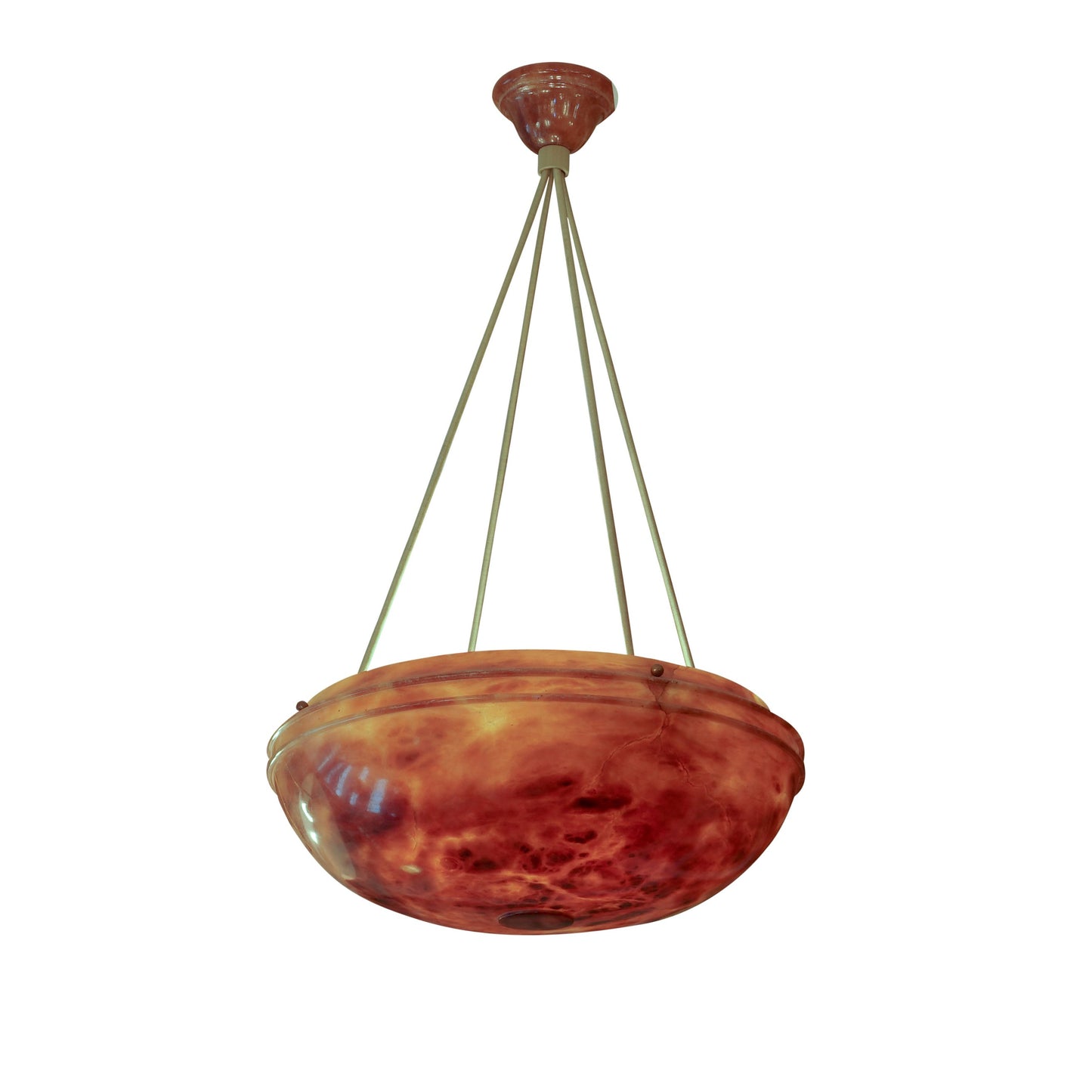 Amber Alabaster Pendant, Sweden 1920