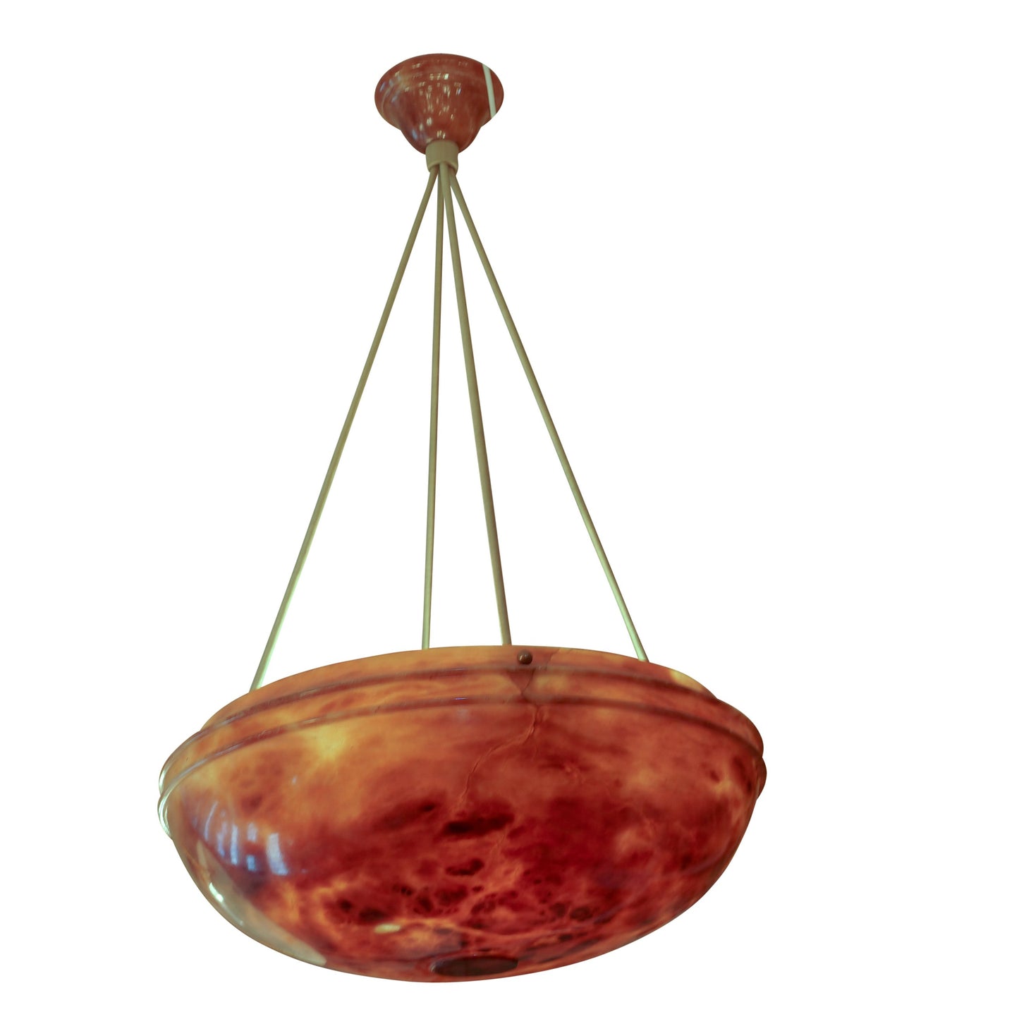 Amber Alabaster Pendant, Sweden 1920