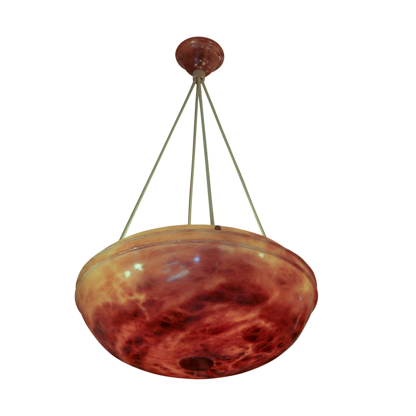 Amber Alabaster Pendant, Sweden 1920