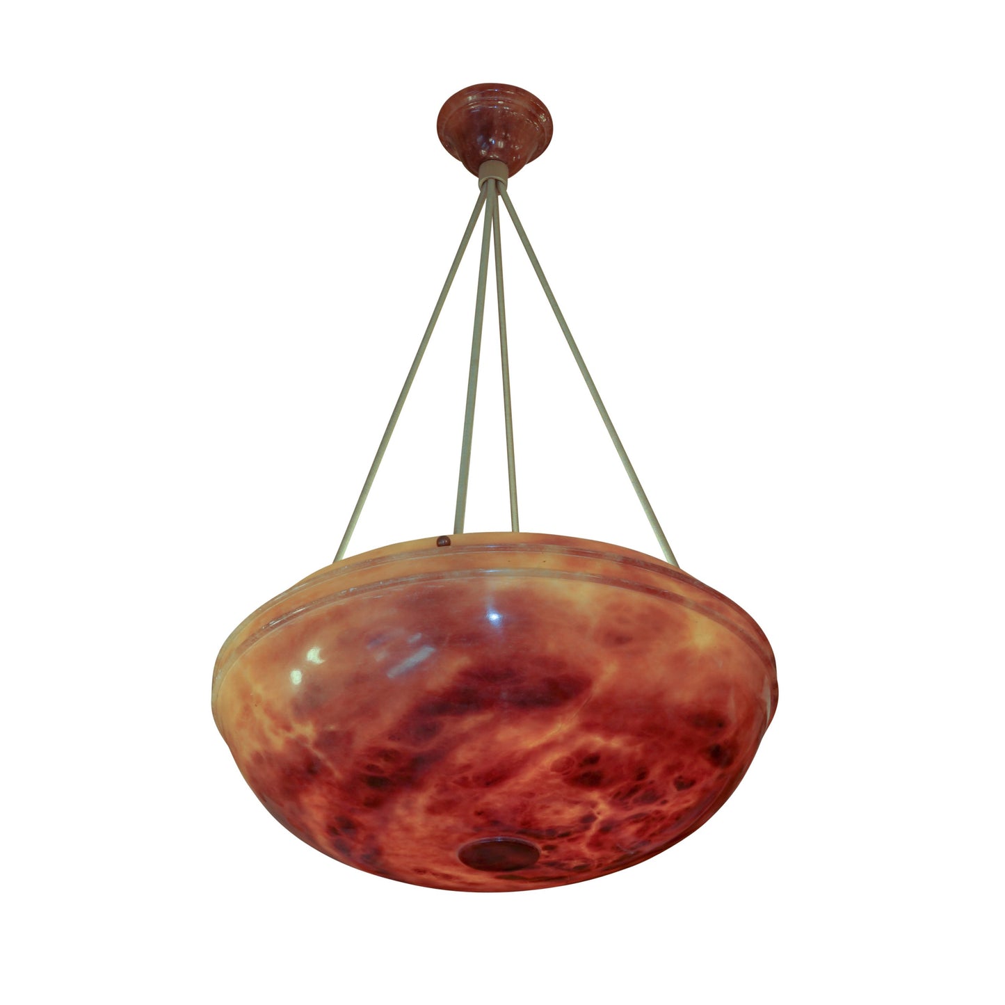 Amber Alabaster Pendant, Sweden 1920