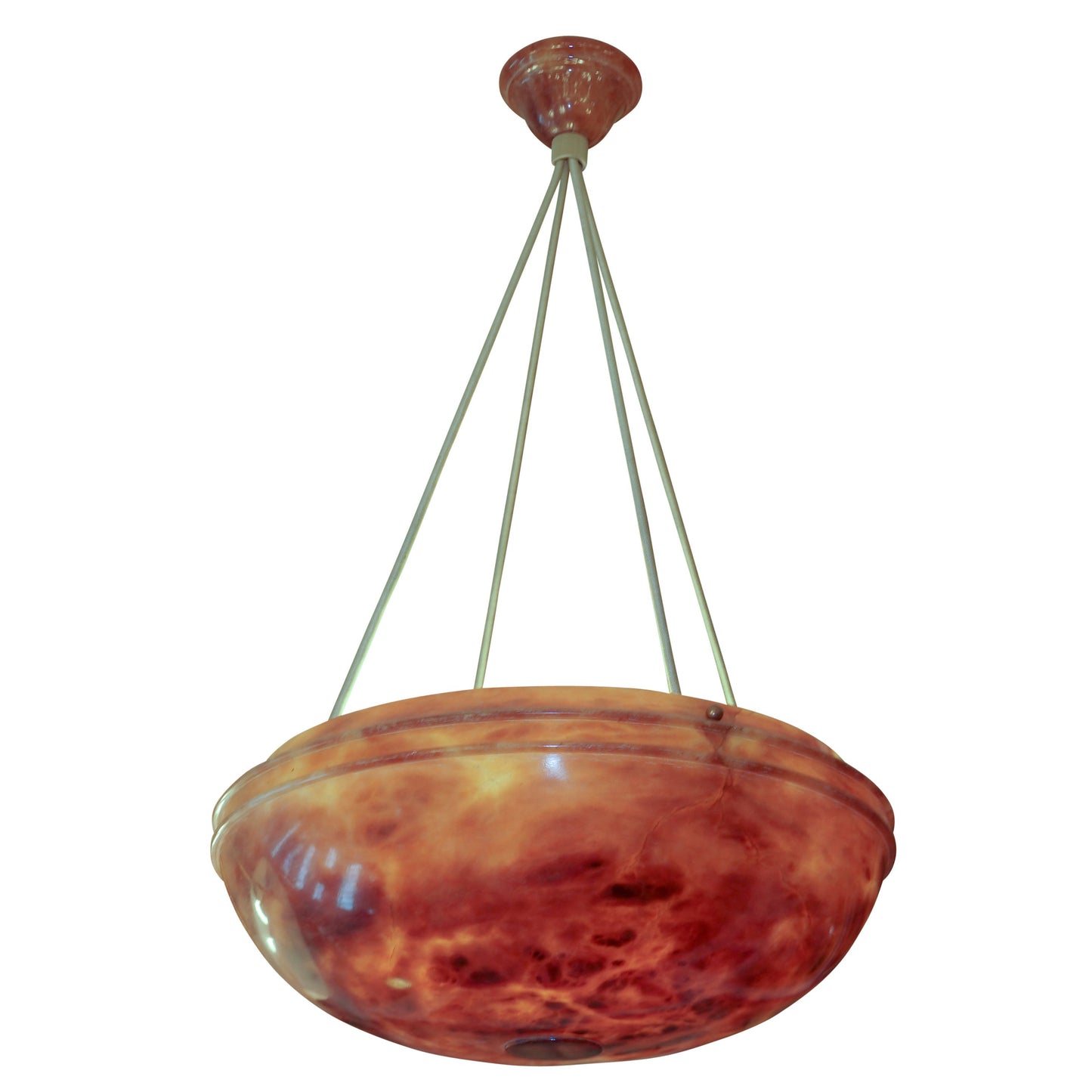 Amber Alabaster Pendant, Sweden 1920