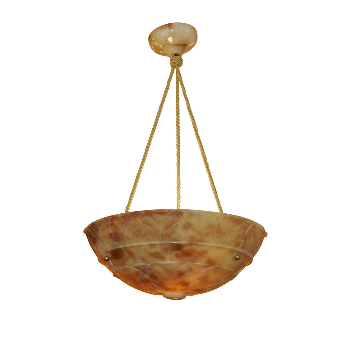 Amber Alabaster Pendant, Sweden 1900