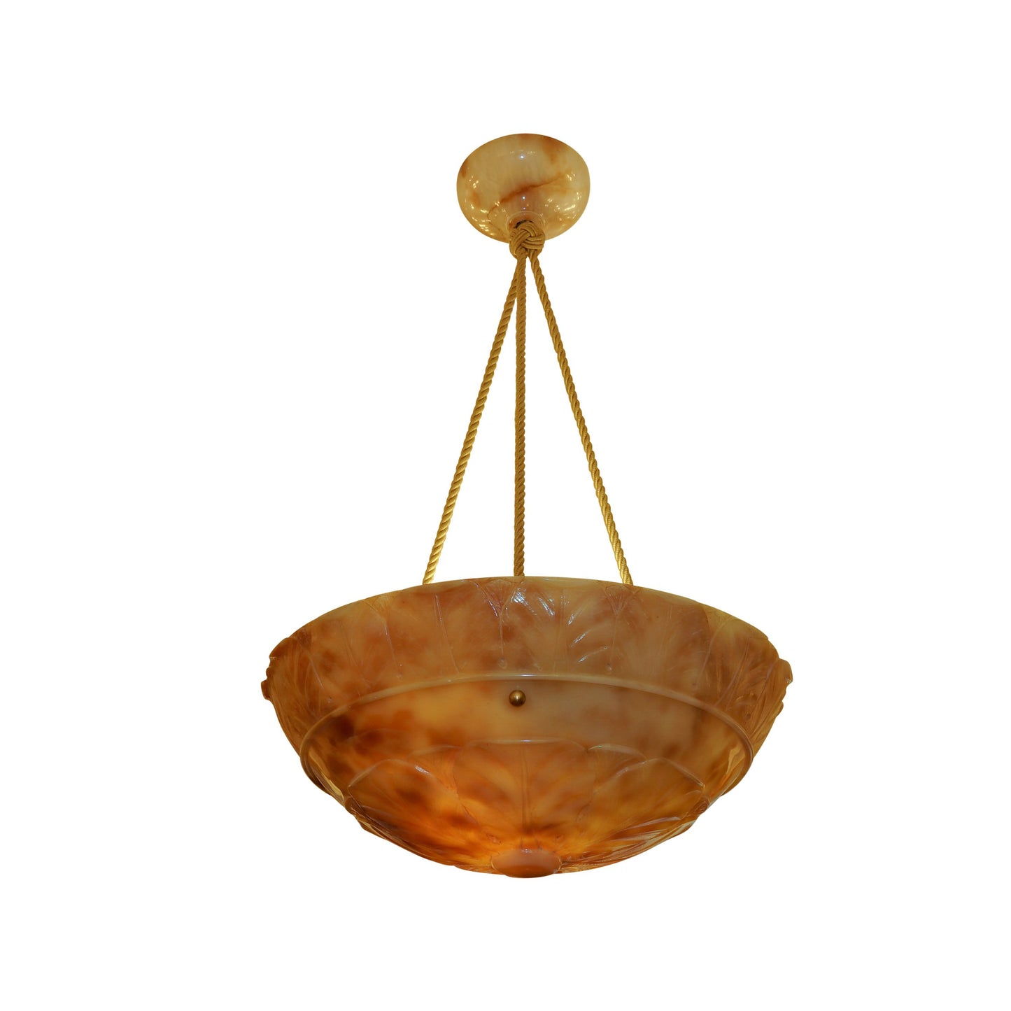 Amber Alabaster Pendant, Sweden 1900