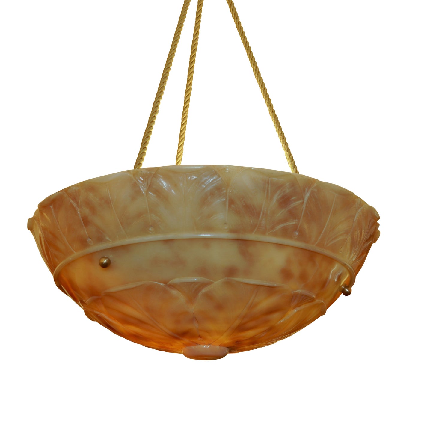 Amber Alabaster Pendant, Sweden 1900