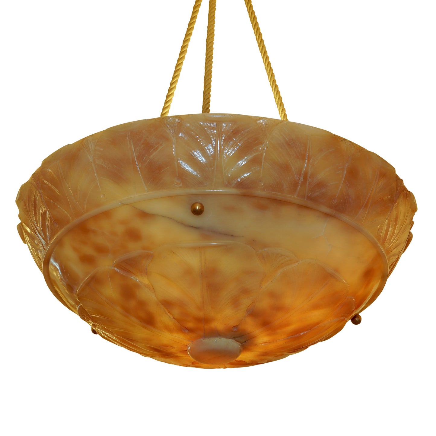 Amber Alabaster Pendant, Sweden 1900