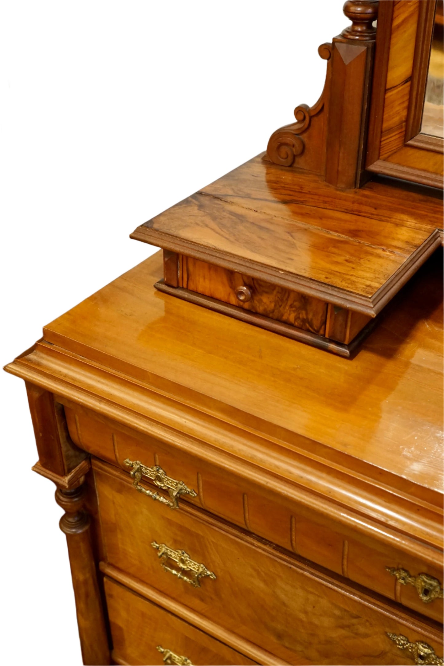 Renaissance Revival Dresser w/ Vanity Mirror