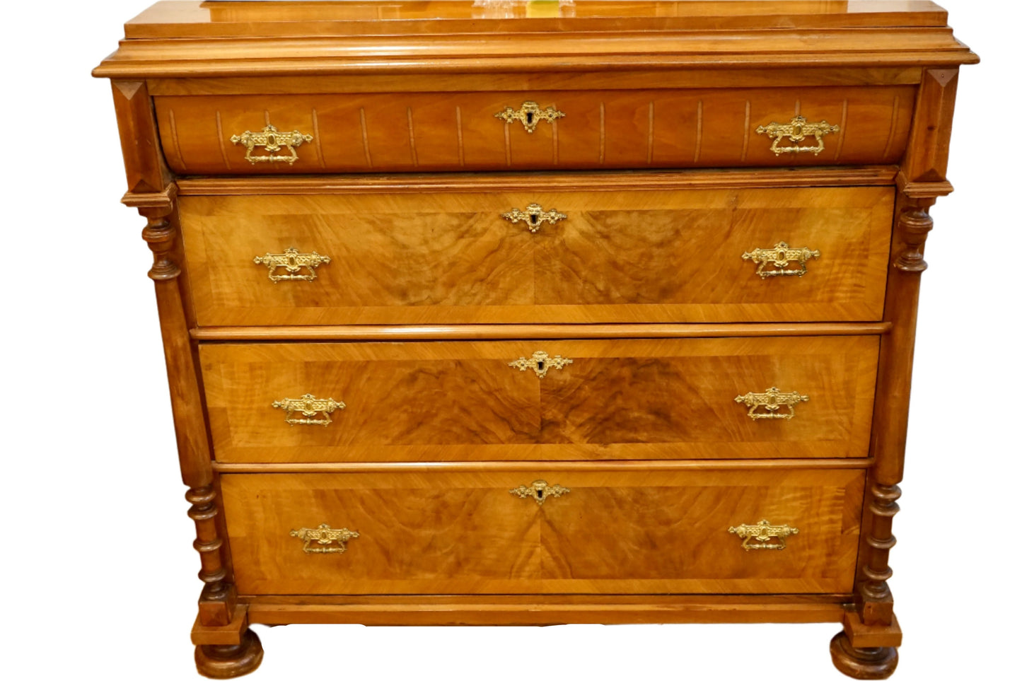 Renaissance Revival Dresser w/ Vanity Mirror