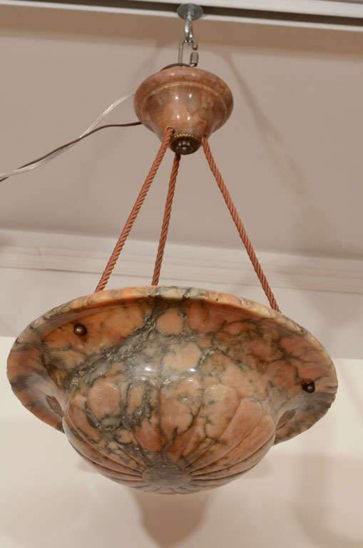 Neoclassic Alabaster Fixture, Sweden 1910