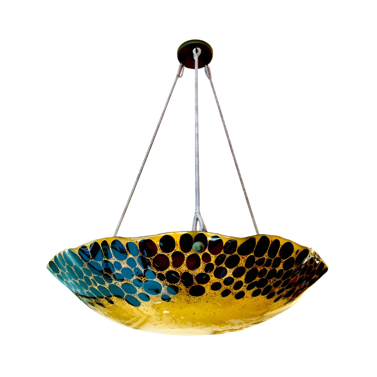 Mid-Century Modern Art Glass Light Fixture, Sweden 1950