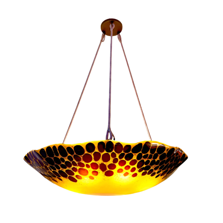 Mid-Century Modern Art Glass Light Fixture, Sweden 1950