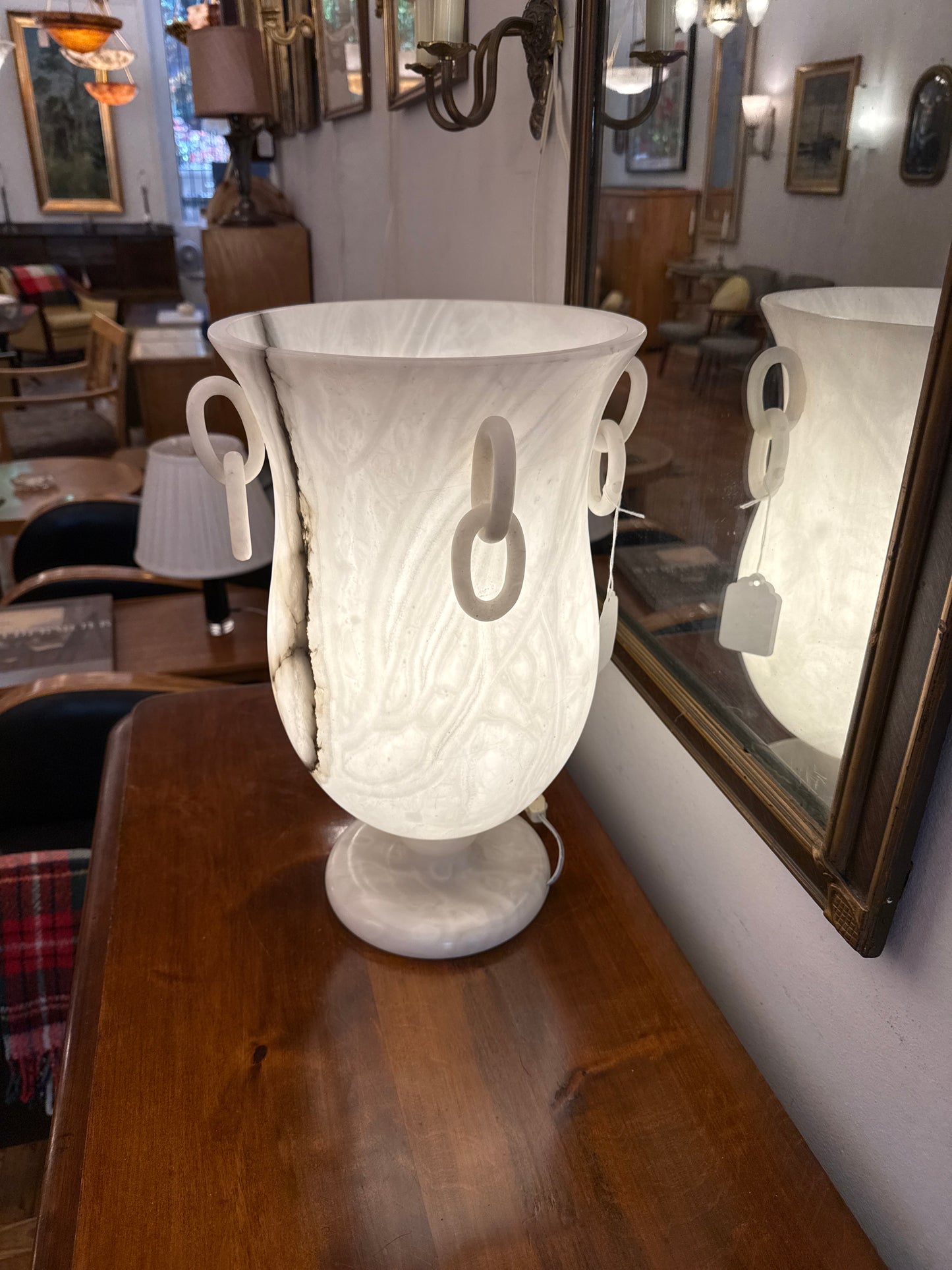 Alabaster Amphora Table Lamp