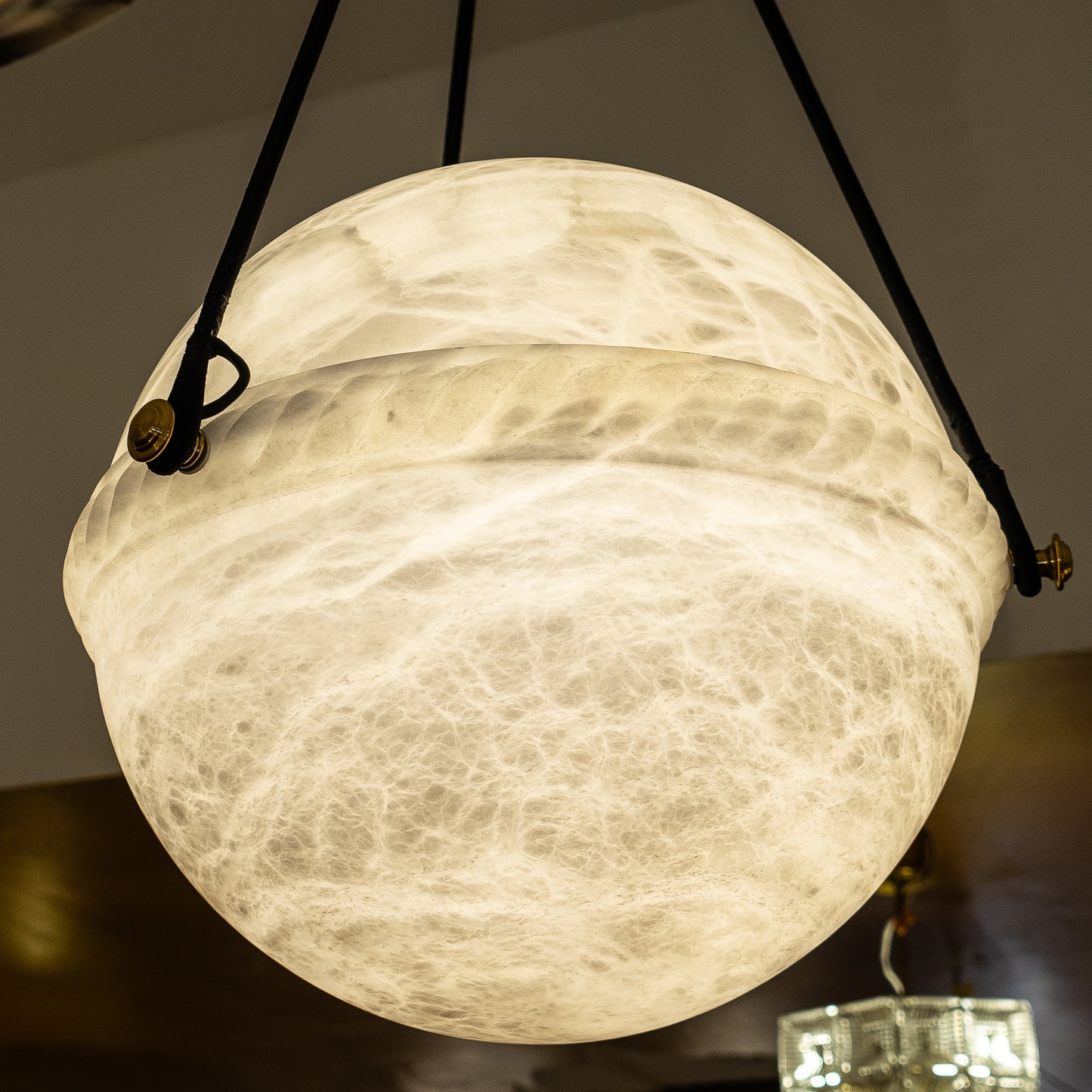 Alabaster Globe Light Fixture