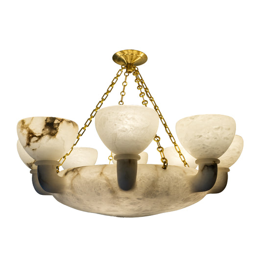 Neoclassical Alabaster Chandelier