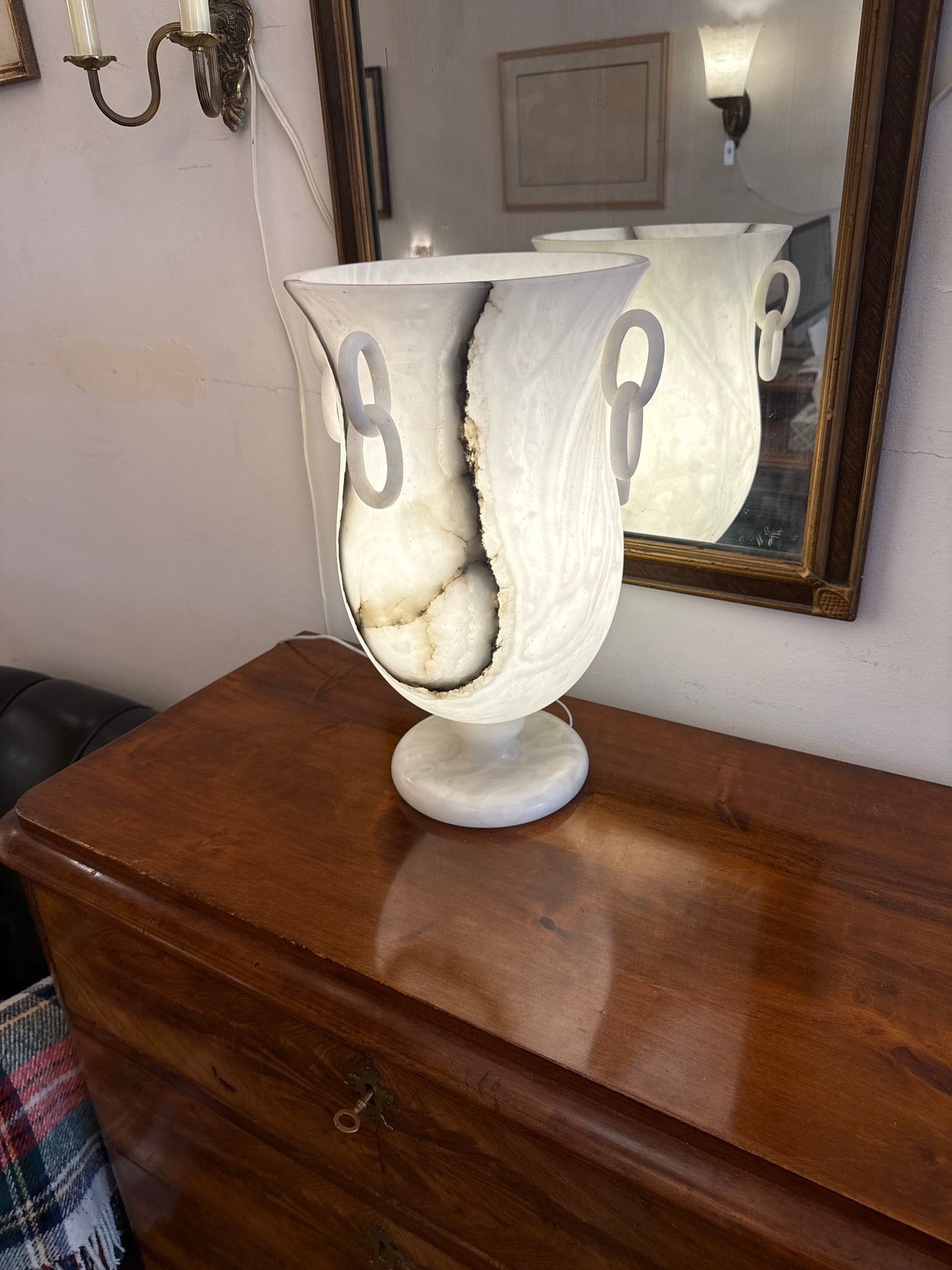 Alabaster Amphora Table Lamp