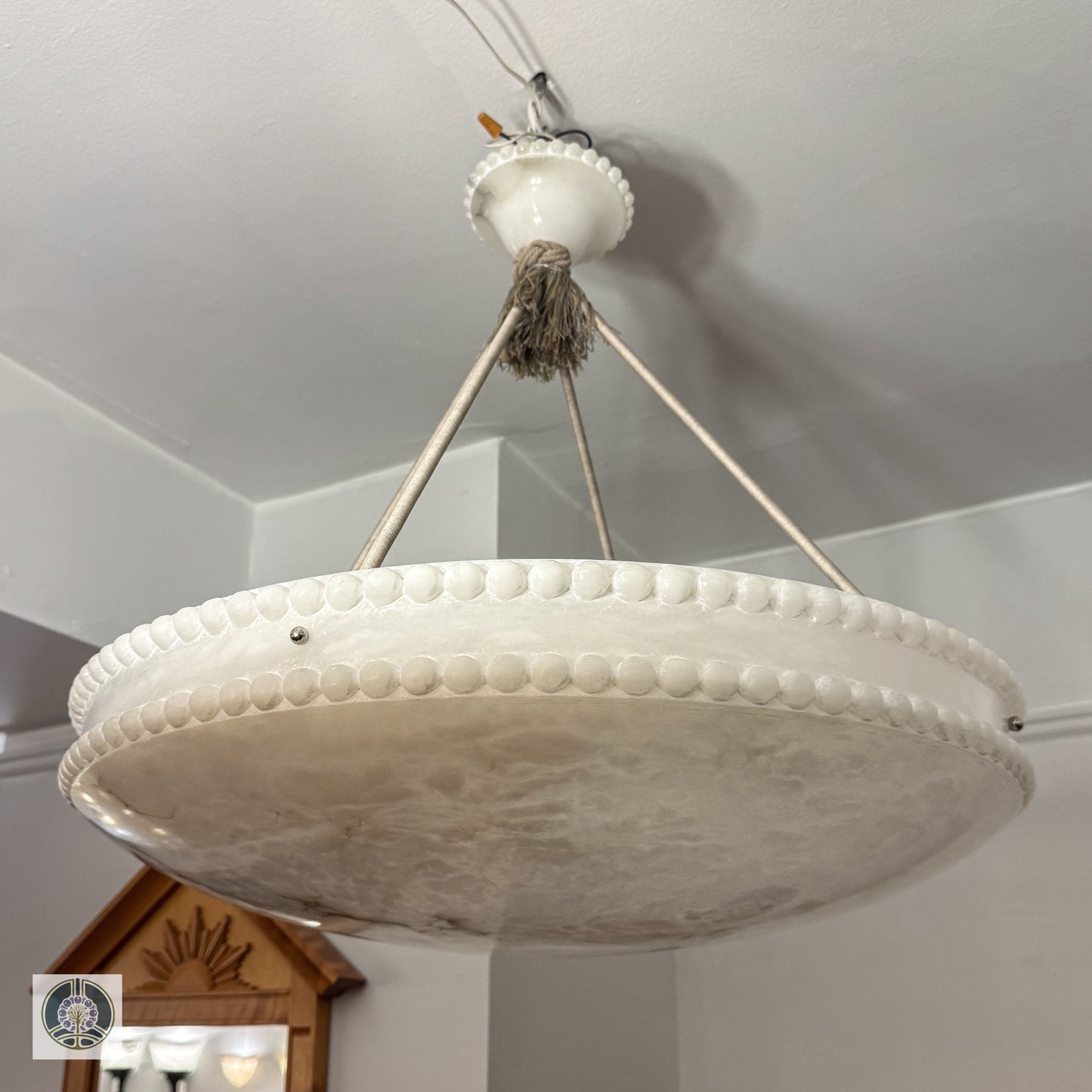 Double Beaded Alabaster Fixture