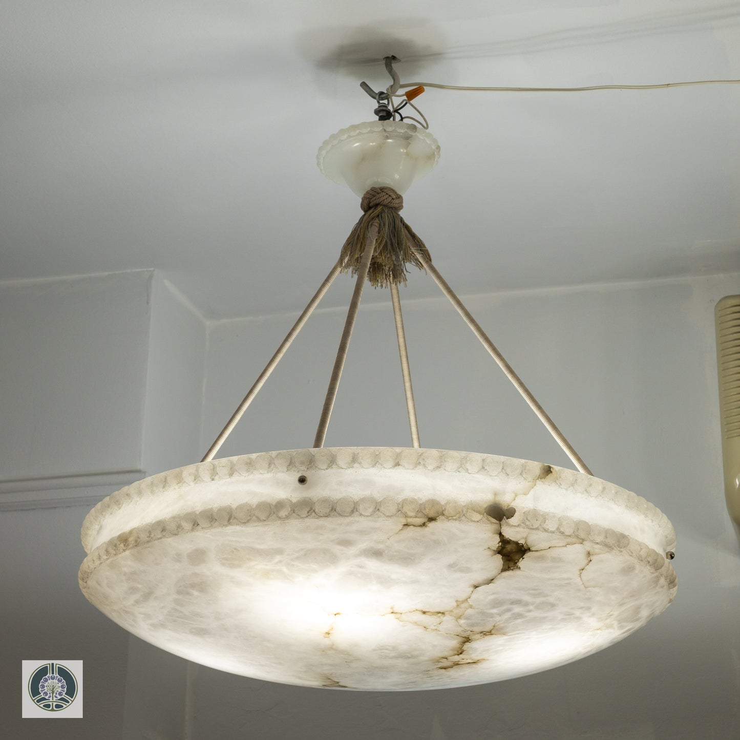 Double Beaded Alabaster Fixture