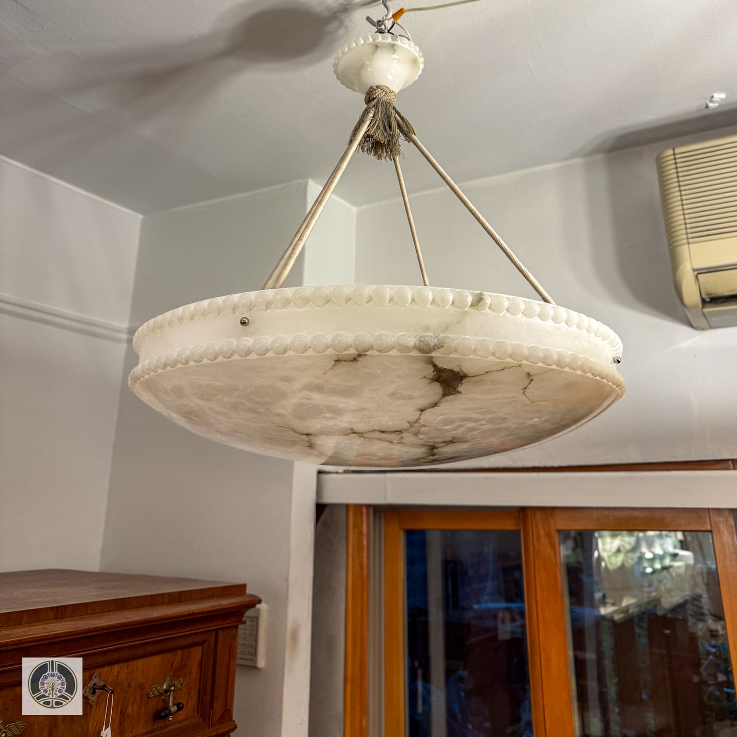Double Beaded Alabaster Fixture