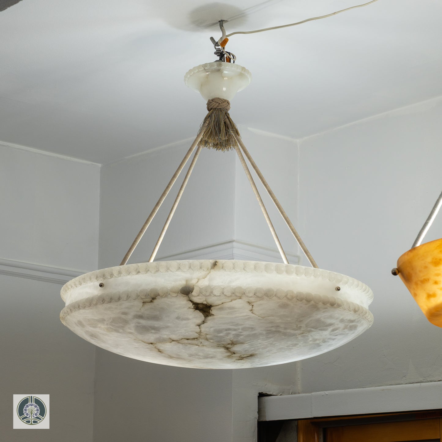 Double Beaded Alabaster Fixture