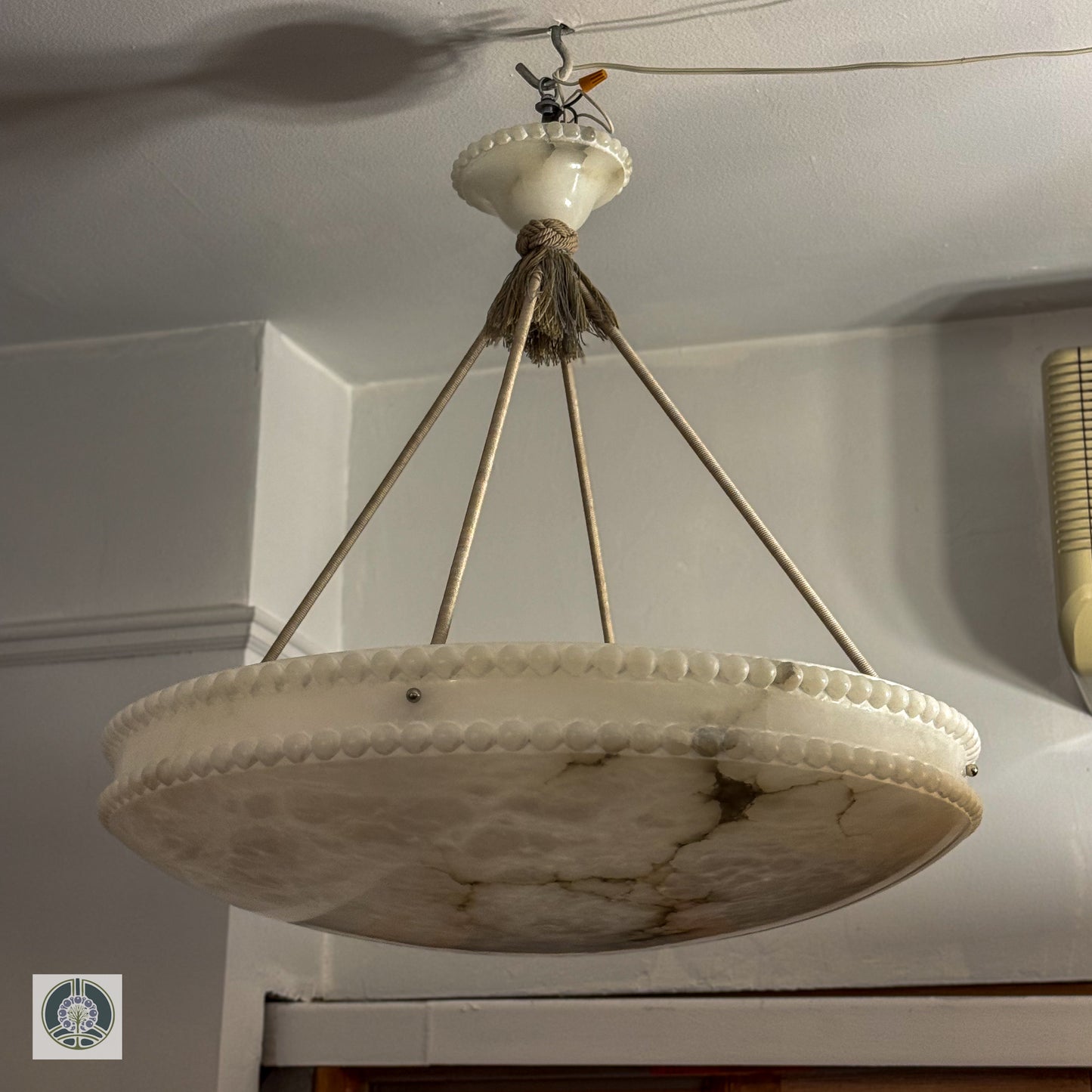 Double Beaded Alabaster Fixture
