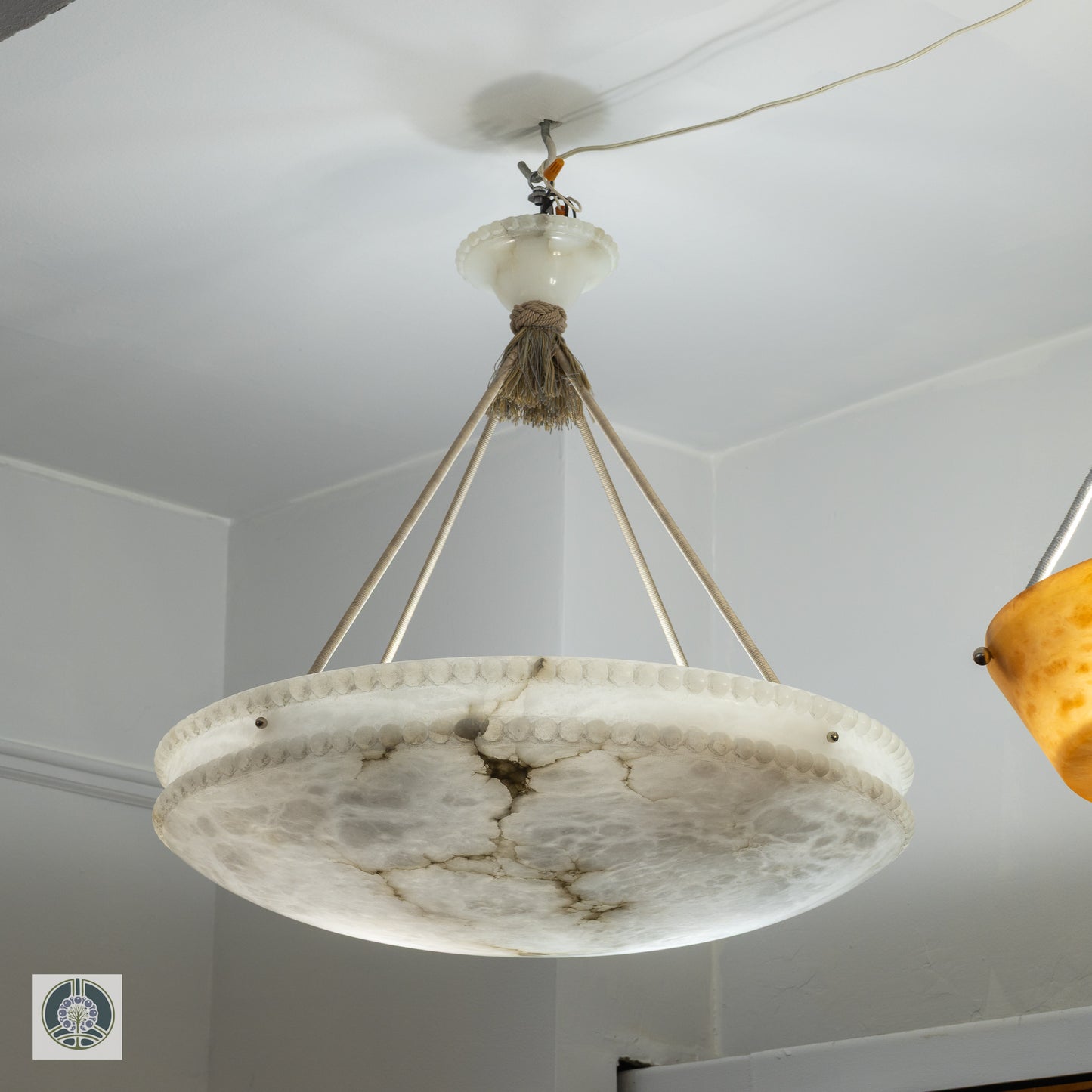 Double Beaded Alabaster Fixture