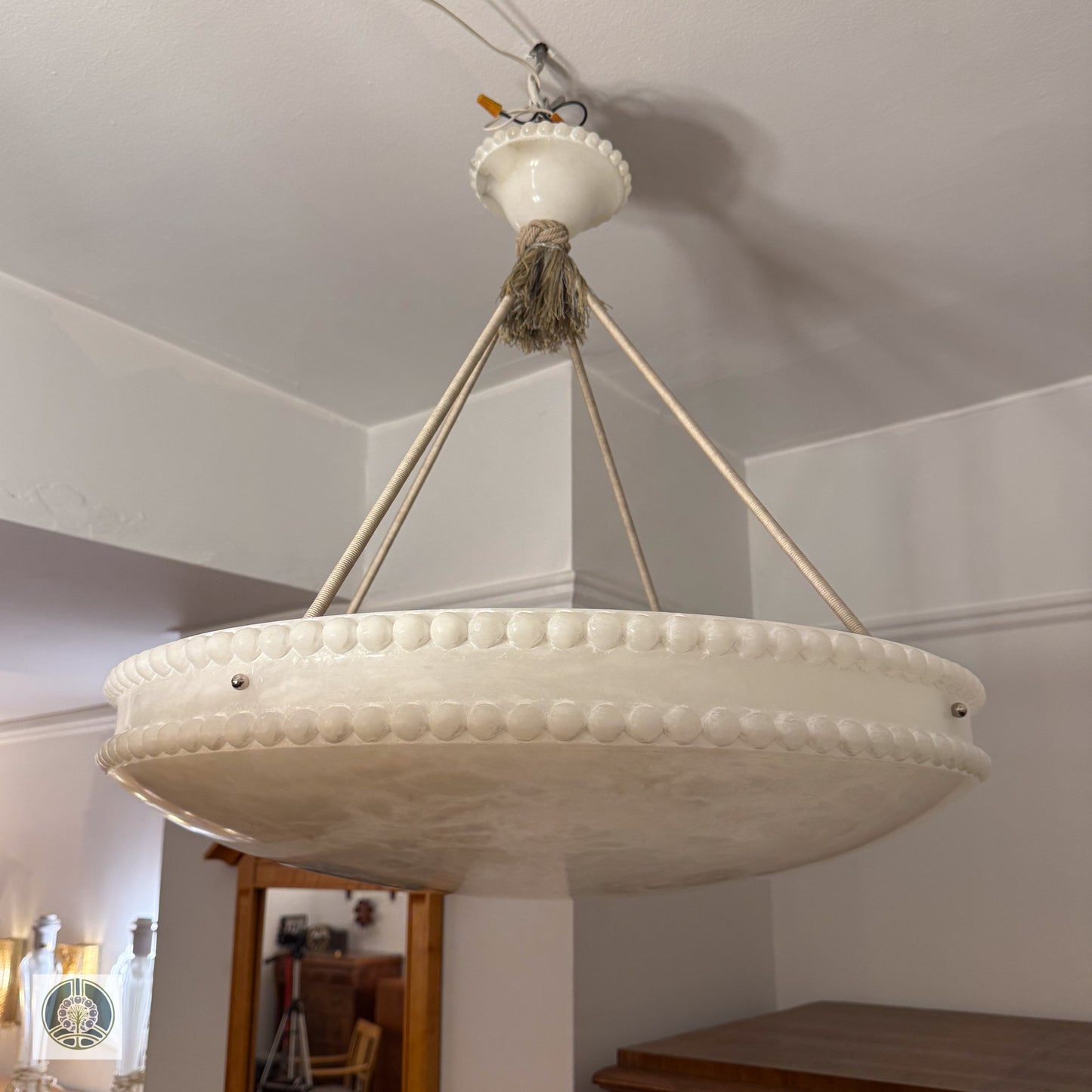 Double Beaded Alabaster Fixture