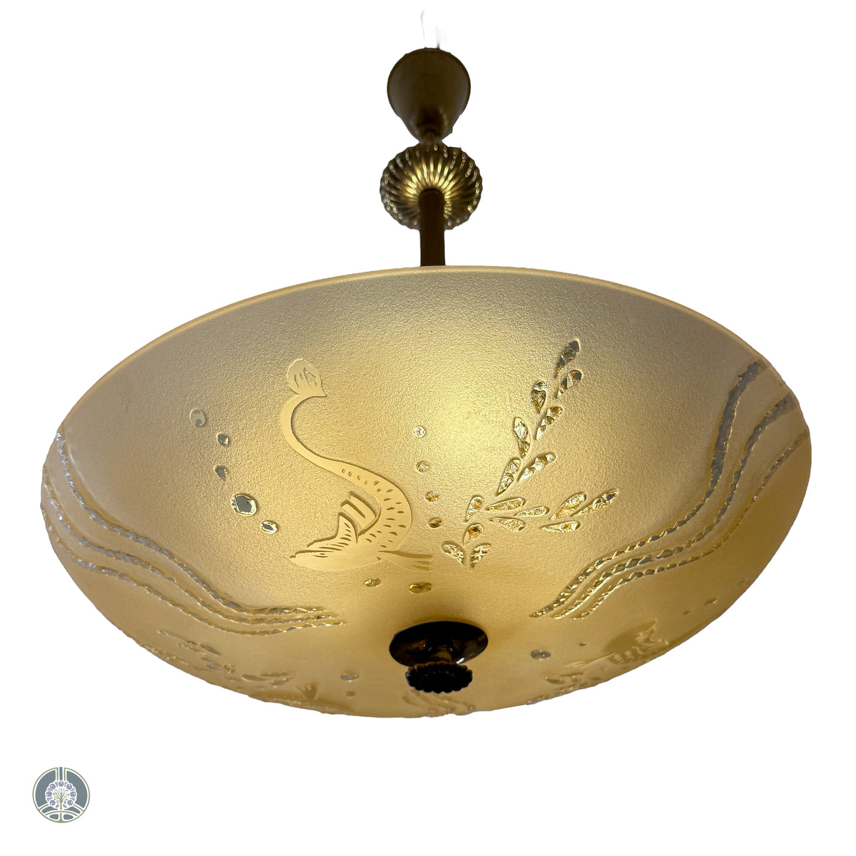 Swedish Grace Period Glass Light Fixture