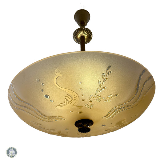 Swedish Grace Period Glass Light Fixture