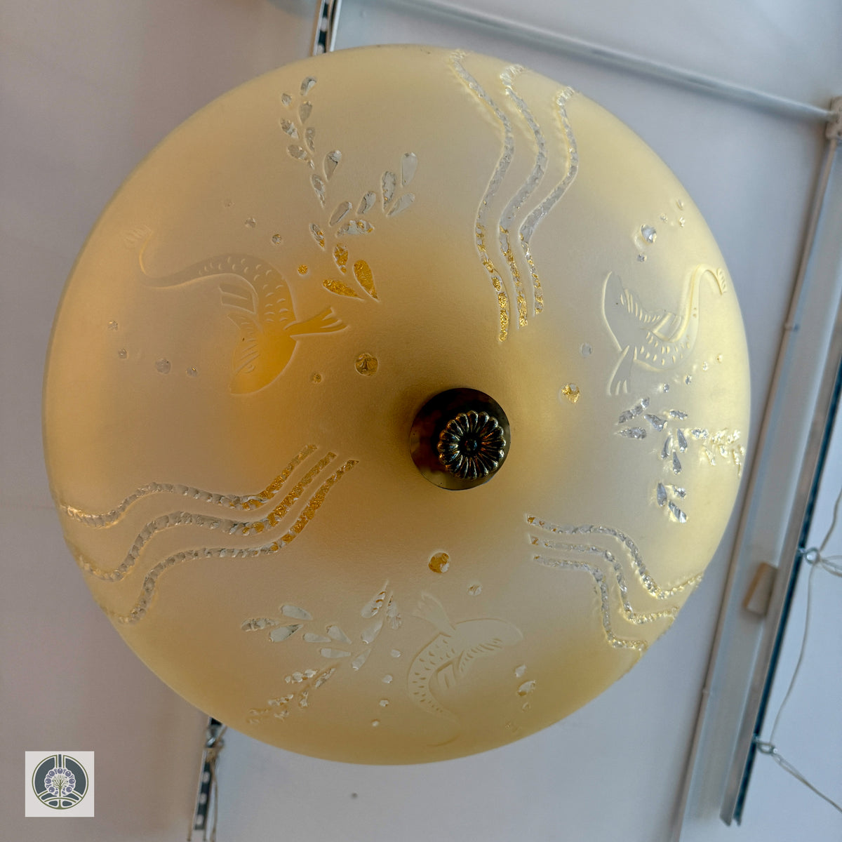 Swedish Grace Period Glass Light Fixture
