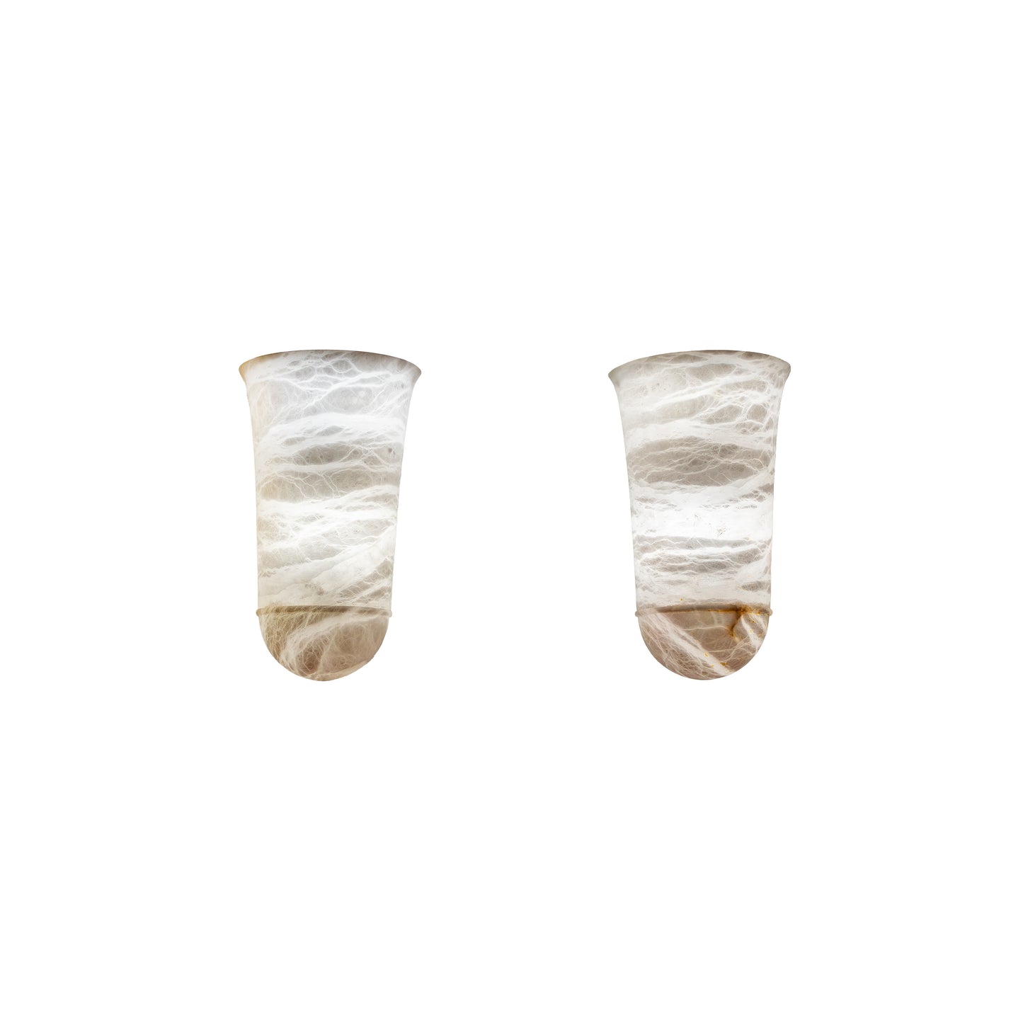 A Pair of Classic Alabaster Wall Sconces