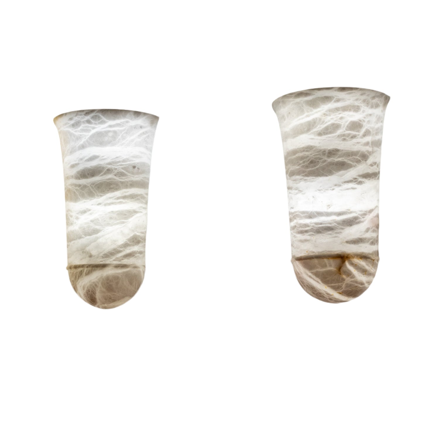 A Pair of Classic Alabaster Wall Sconces