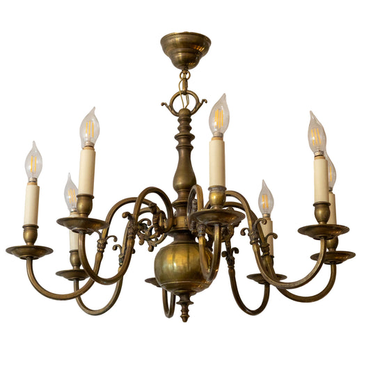 Early 20th Century Brass Chandelier