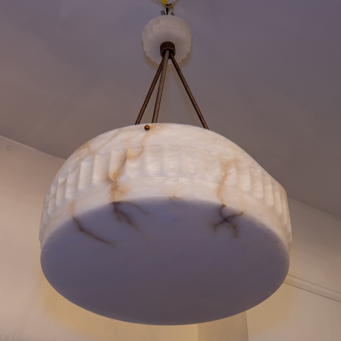Art Deco Alabaster Light Fixture