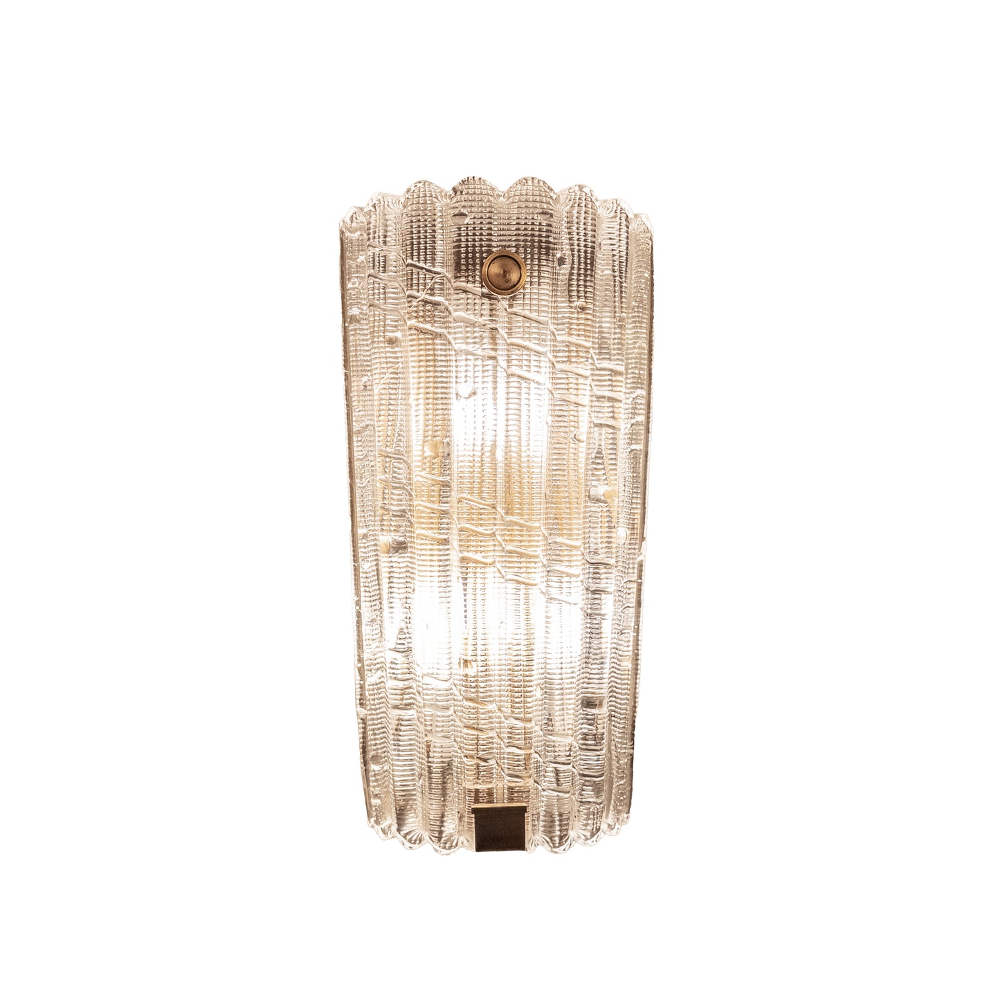 Vintage Large Format Crystal Sconce