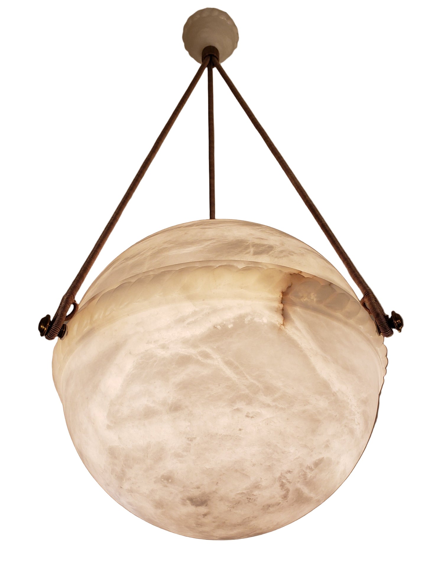 Alabaster Globe Light Fixture