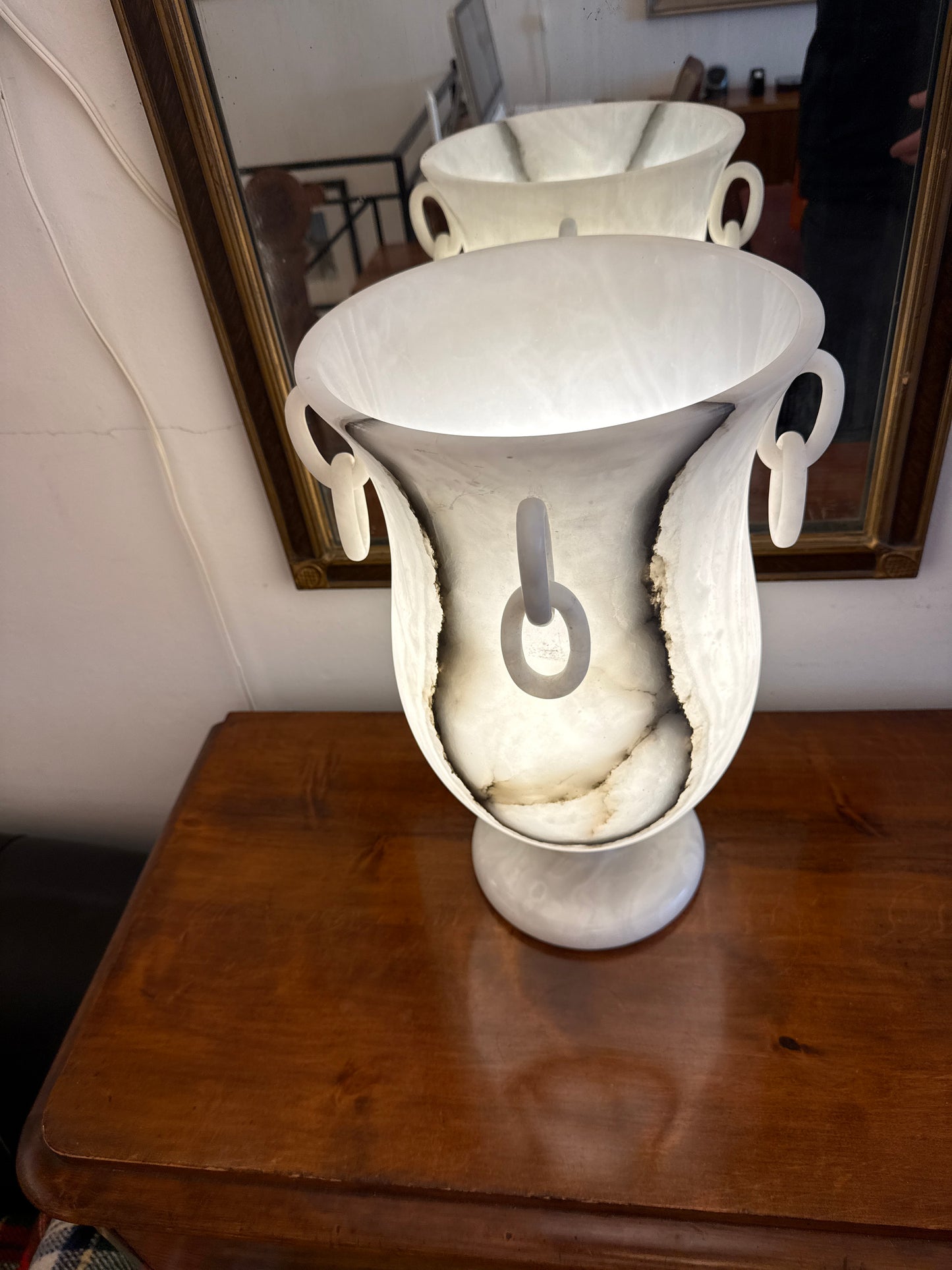 Alabaster Amphora Table Lamp