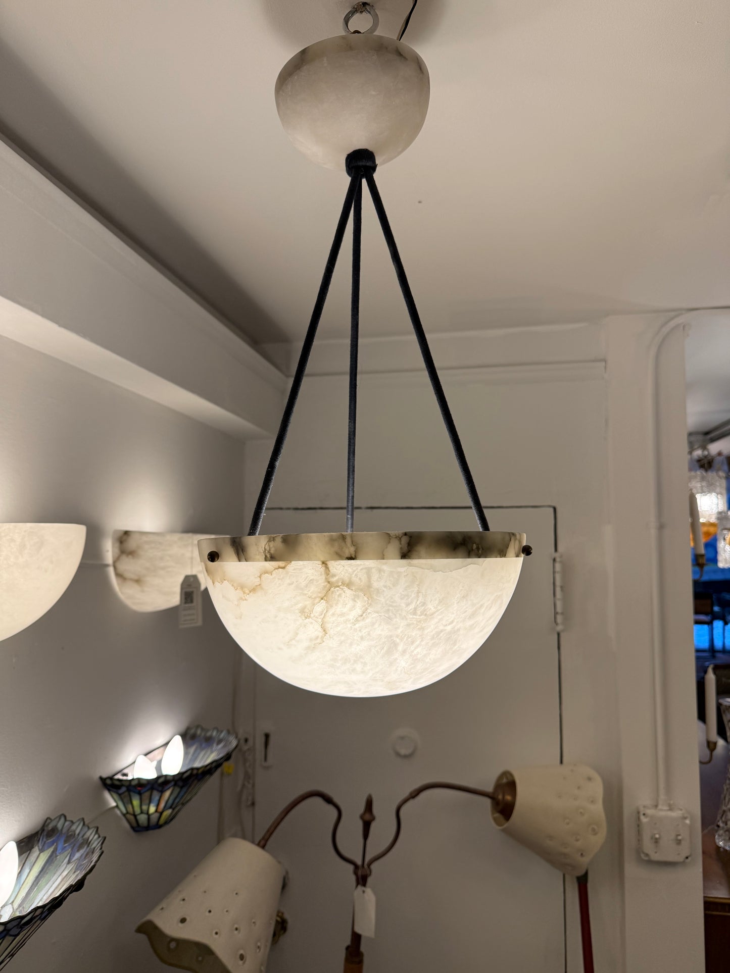 Alabaster Demilune Set of Lights