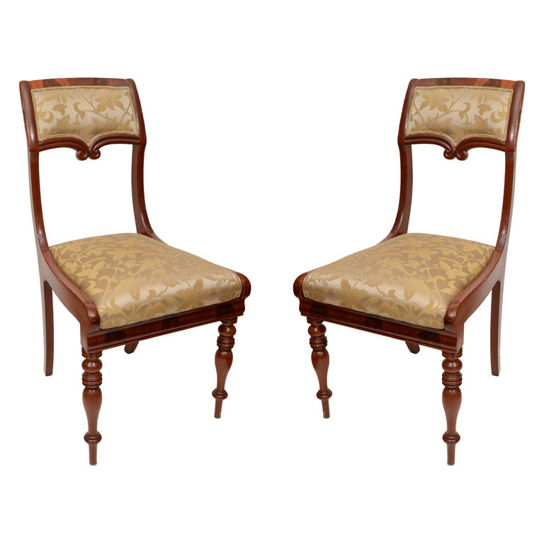 Six Biedermeier Dining Chairs, Sweden 1860