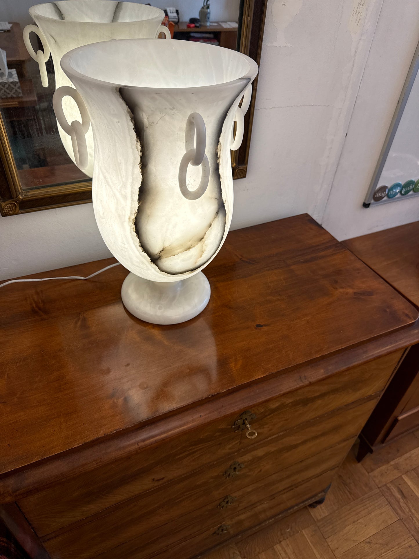 Alabaster Amphora Table Lamp