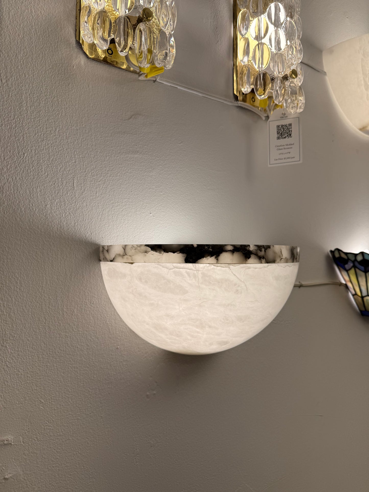 Alabaster Demilune Set of Lights