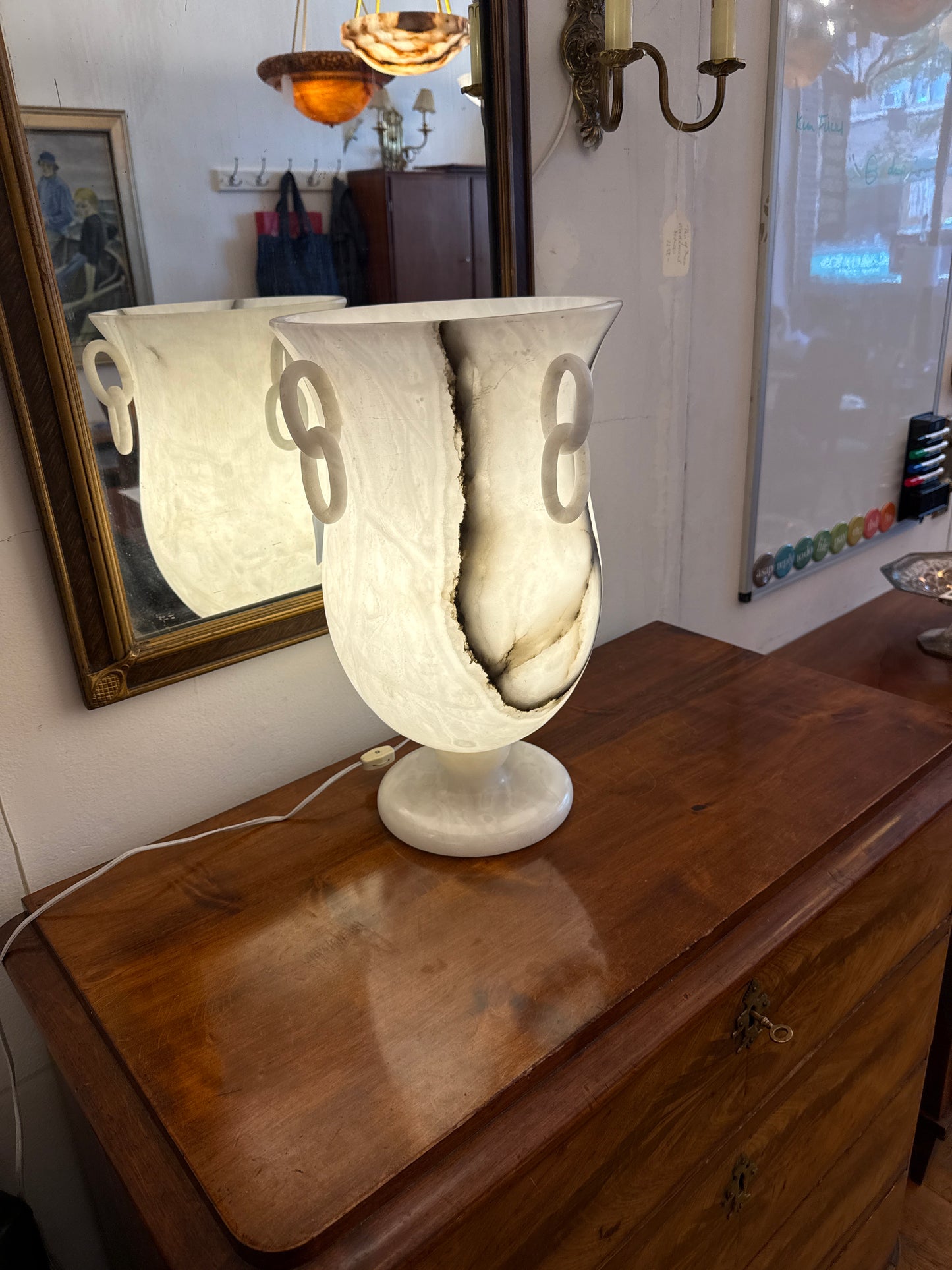 Alabaster Amphora Table Lamp